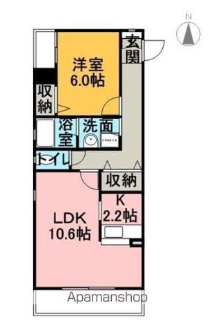 メイプル青山(1LDK/3階)の間取り写真