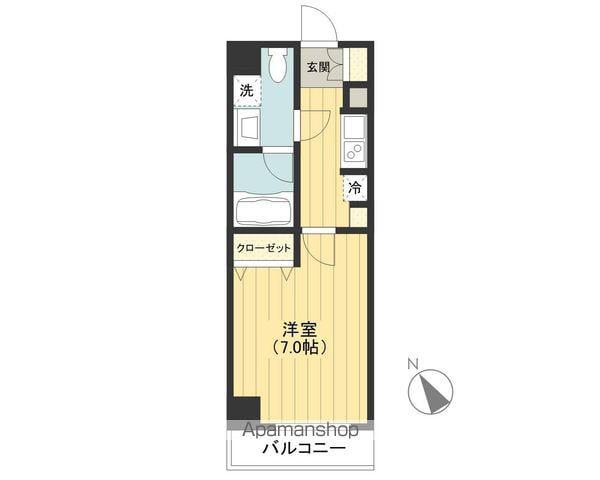 AZEST上板橋Ⅱ(1K/2階)の間取り写真