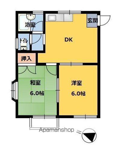シティセブン(2DK/2階)の間取り写真