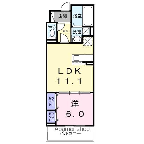 ウィズ バディーズ(1LDK/3階)の間取り写真