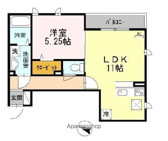 クラージュ(1LDK/1階)の間取り写真