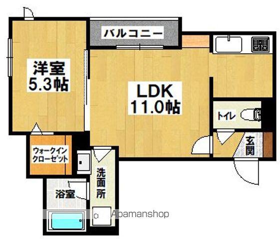 シャーメゾン宏仁(1LDK/2階)の間取り写真