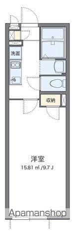 クレイノミソラⅡ(1K/2階)の間取り写真