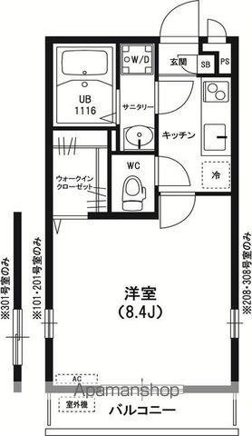 リブリ・ルキア(1K/2階)の間取り写真