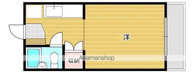 鶴見ヴィル(ワンルーム/1階)の間取り写真