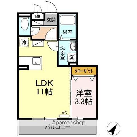 BIZ STAY 弘前(1LDK/1階)の間取り写真