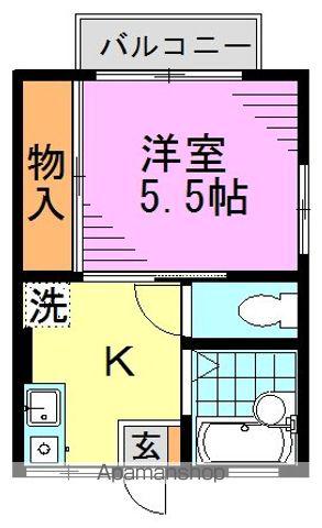 ハイム馬橋(1K/2階)の間取り写真