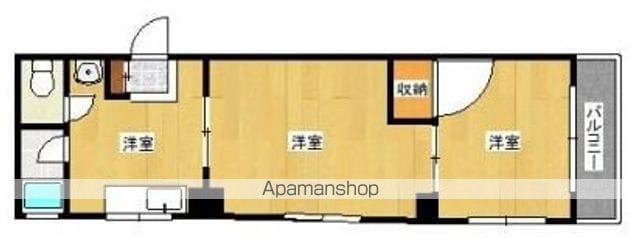 カルチェ恵比寿(2K/6階)の間取り写真