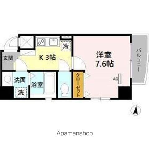 LEXCEED IZUMI(1K/6階)の間取り写真