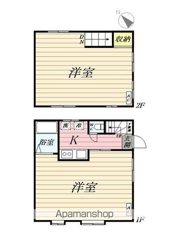 鶴見線 鶴見小野駅 徒歩3分 2階建 築59年(1LDK)の間取り写真