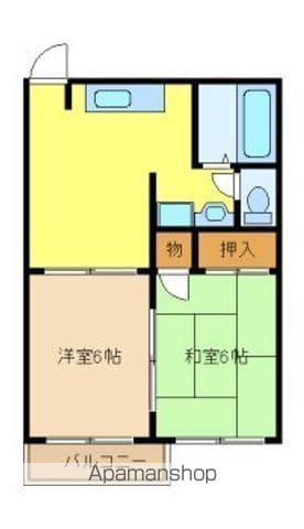 はまゆうハイツ(2DK/1階)の間取り写真