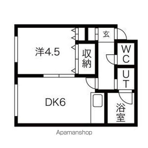 マーガレットハイツ(1DK/2階)の間取り写真