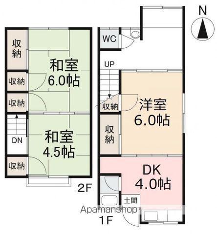 ホームタウン栗林南(3DK/1階)の間取り写真