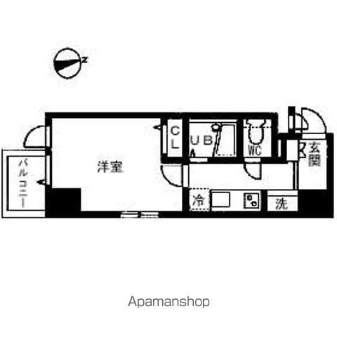 メインステージ東神田Ⅱ(1K/5階)の間取り写真
