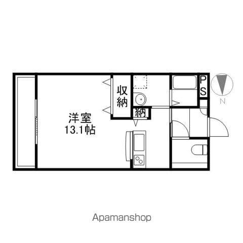 プレミール3番館(ワンルーム/2階)の間取り写真