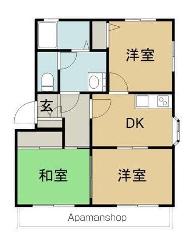 サンハイツ甲田 B棟(3DK/1階)の間取り写真