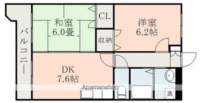 プレミール25(2DK/2階)の間取り写真