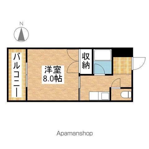 ドミールイースト(1K/2階)の間取り写真