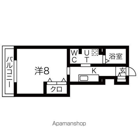 CASA FELIZ A棟(1K/1階)の間取り写真