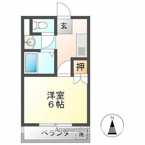 トーゴーハイツ(1K/1階)の間取り写真