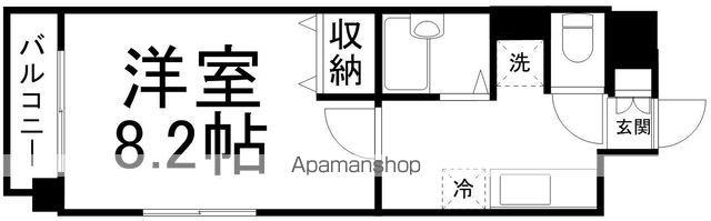 サンヴァーリオ新田駅前Ⅱ(1K/4階)の間取り写真