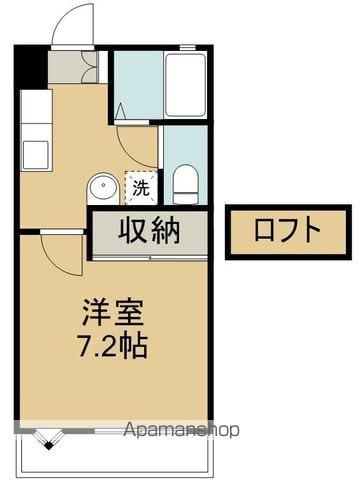 ハピネス銀杏町(1K/2階)の間取り写真
