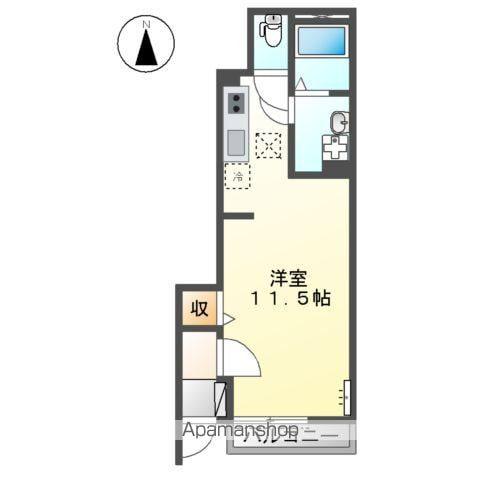 SUNNY PARES(1K/1階)の間取り写真