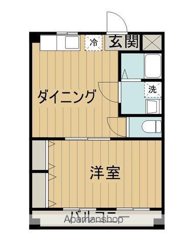 LA・SALUTE(1DK/2階)の間取り写真
