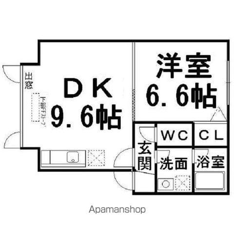 アイビス三輪 第2 七番館(1DK/2階)の間取り写真