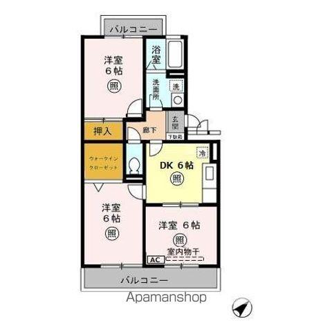 ハイツ128(3DK/3階)の間取り写真