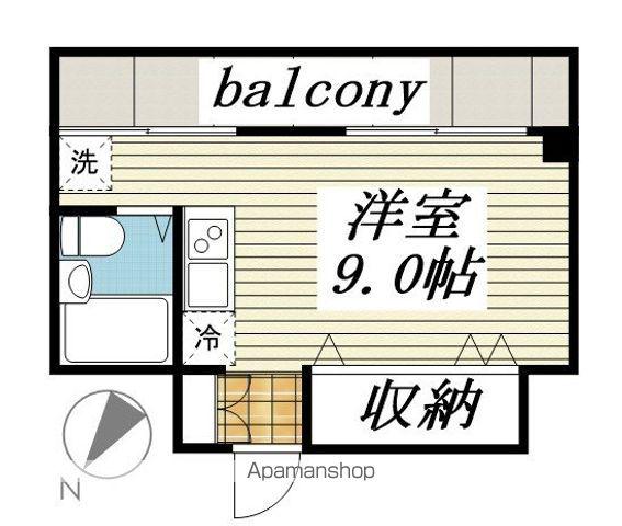 ラ・レジダンス・ド・鷺沼(ワンルーム/2階)の間取り写真