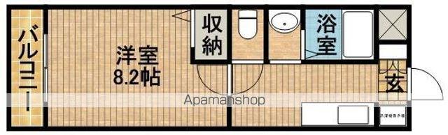 東海道本線 浜松駅 バス乗車時間：25分 高丘町農協バス停で下車 徒歩2分 4階建 築17年(1K/2階)の間取り写真