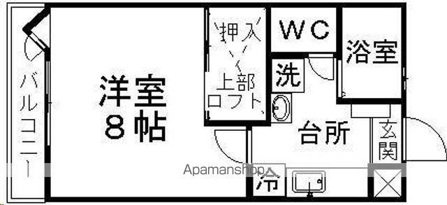 バーシティハウスKANO(1K/1階)の間取り写真