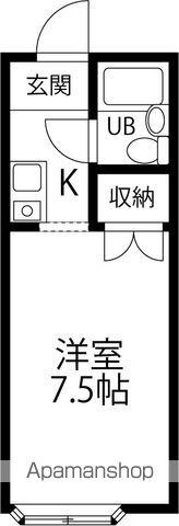 クレスト松村(1K/2階)の間取り写真