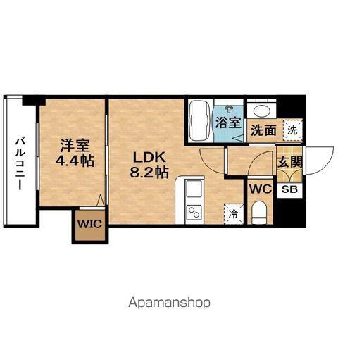 ALIVISKITAUMEDA(1LDK/7階)の間取り写真