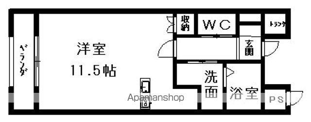 グラン・リッツ上浜(ワンルーム/3階)の間取り写真