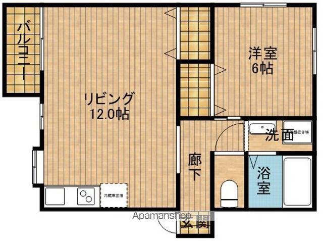 ハイツグレース(1LDK/1階)の間取り写真