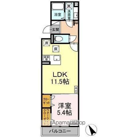 グラナーデ扇Ⅱ(1LDK/1階)の間取り写真