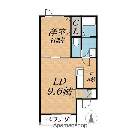 MAYFAIRⅡ(1LDK/2階)の間取り写真