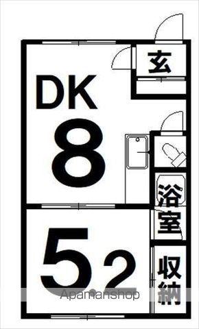 桐朋ハイツ(1DK/1階)の間取り写真