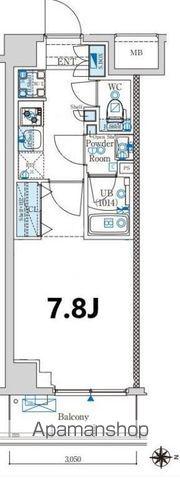 エストゥルース両国Ⅱ(1K/4階)の間取り写真
