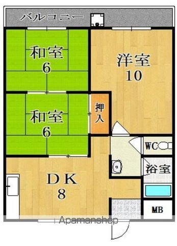 平沼マンション(3K/3階)の間取り写真