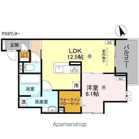 パサログランデ鳳中町(1LDK/2階)の間取り写真