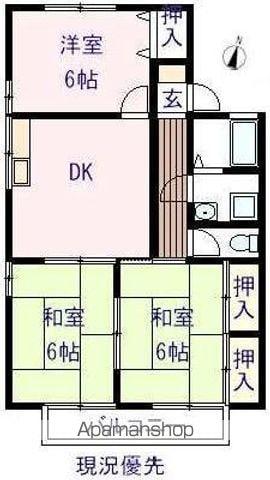 アーバングレイス(3DK/2階)の間取り写真