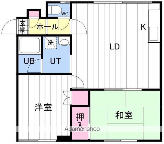 ホワイトコートカヤⅦ(1LDK/2階)の間取り写真