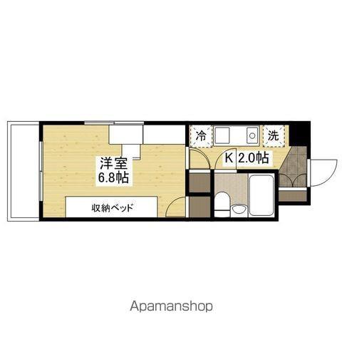クルーズマンション(1K/5階)の間取り写真