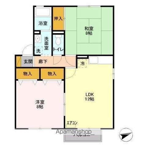 エトワールB(2LDK/1階)の間取り写真