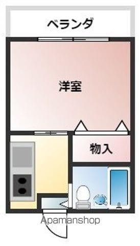 赤木コーポ(1K/3階)の間取り写真