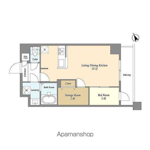 アルファコート曳舟2(1SLDK/3階)の間取り写真