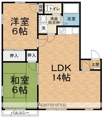サニーハイツ(2LDK/2階)の間取り写真